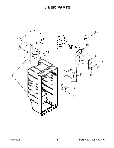 Liner Parts Diagram and Parts List for 10667803120  Kenmore Refrigerator