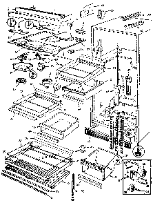 Fresh Food Compartment Diagram and Parts List for JRT1215B M9C67B Jenn-Air Refrigerator