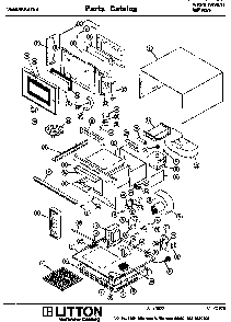 Section 1 Diagram and Parts List for 70 3011 Amana Microwave