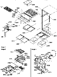 Interior Cabinet And Drain Block Assembly Diagram and Parts List for TGI18V1L-P1310801WL  Amana Refrigerator
