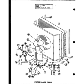 System & Air Parts 8 Diagram and Parts List for EG3,12-1 P54688-5C Amana Air Conditioner