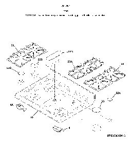 Top Diagram and Parts List for 79078042414  Kenmore Range