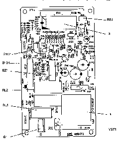 Power And Control Circuit Board Diagram and Parts List for 56566300691  Kenmore Microwave