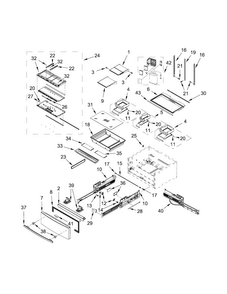 Part Location Diagram of WPW10736627 Whirlpool Control, Electric