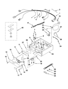 Control Panel And Separator Parts Diagram and Parts List for MLG24PRAWW2  Maytag Dryer