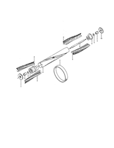 Agitator Diagram and Parts List for U3317  Hoover Upright Vacuum
