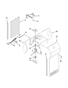 Air Flow Parts Diagram and Parts List for MCD2358WEW01  Maytag Refrigerator