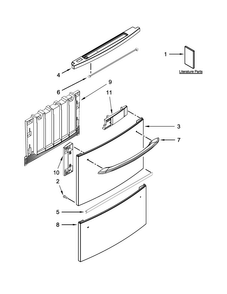 Front Panel Parts Diagram and Parts List for MDD8000AWS3  Maytag Dishwasher
