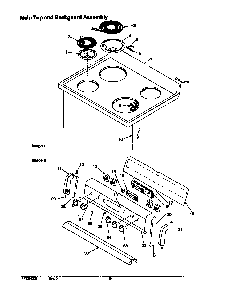 Main Top And Backguard Assembly Diagram and Parts List for ARR6102W-P1143605NW  Amana Range