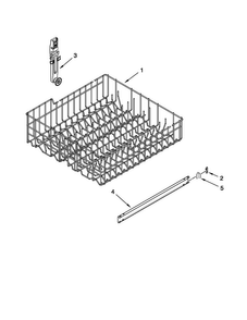 Upper Rack And Track Parts Diagram and Parts List for MDB4409PAW0  Maytag Dishwasher