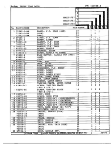 Fresh Food Door Page 2 Diagram and Parts List for 19175  Admiral Refrigerator