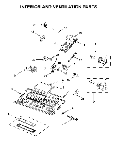 Interior and ventilation parts Diagram and Parts List for MMV6190FB3  Maytag Microwave