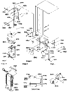 Drain System, Rollers, And Evaporator Diagram and Parts List for GSGD21B-P1193905WW  Amana Refrigerator