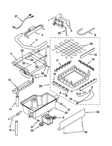 Evaporator, Ice Cutter Grid And Water Parts Diagram and Parts List for MIM1554XRS1  Maytag Ice Maker