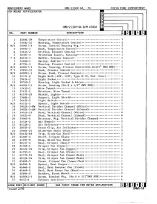 Fresh Food Compartment Page 2 Diagram and Parts List for 21304A  Admiral Refrigerator