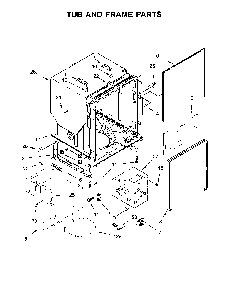 Tub And Frame Parts Diagram and Parts List for 66514719N710  Kenmore Dishwasher