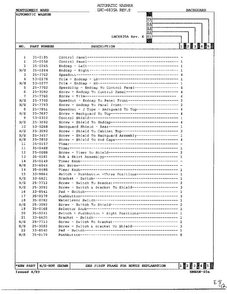 Backguard Page 2 Diagram and Parts List for 6835A REV E Norge Washer