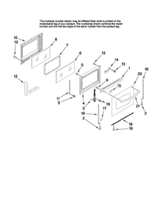 Door Parts Diagram and Parts List for MER5765RAS1  Maytag Range