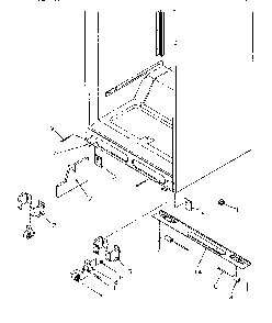 Cabinet Bottom Diagram and Parts List for TV18S4W-P1194902WW  Amana Refrigerator