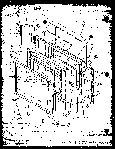 Door Diagram and Parts List for CRMC-30 P74919-2M Amana Microwave