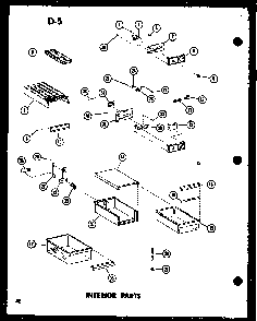 Interior Parts Diagram and Parts List for TC18F-G-P75288-5WG  Amana Refrigerator