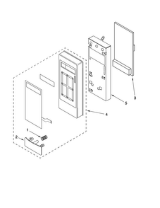 Microwave Control Panel Parts Diagram and Parts List for AMC5101AAW14  Amana Microwave