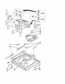 Machine Base Parts Diagram and Parts List for 3RMTW4905TW2  Maytag Washer