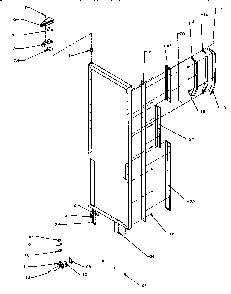 Refrigerator Door Hinge And Trim Parts Diagram and Parts List for SPD25QA3W-P1181321WW  Amana Refrigerator