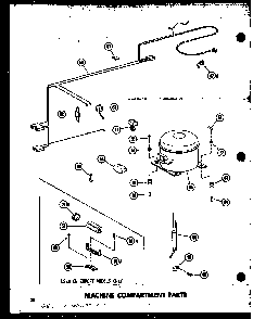 Machine Compartment Parts Diagram and Parts List for C11F-AG P60116-41WG Amana Freezer