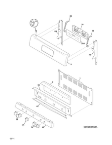 Backguard Diagram and Parts List for CRG3485QWA  Crosley Range