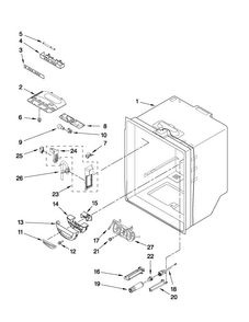 Refrigerator Liner Parts Diagram and Parts List for JFC2290VPY3  Jenn-Air Refrigerator