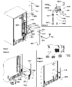 Cabinet Back Diagram and Parts List for SRD325S5E-P1307201WE  Amana Refrigerator