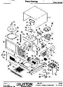 Section 24 Diagram and Parts List for 70 0502 Amana Microwave