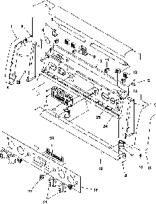 Backguard Diagram and Parts List for ART6610E-P1143425NE  Amana Range