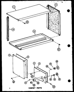 Cabinet Parts Diagram and Parts List for SCFC36HOH-B P9920004C Amana Air Conditioner