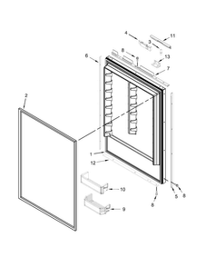 Refrigerator Door Parts Diagram and Parts List for JB36NXFXLE00  Jenn-Air Refrigerator