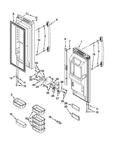 Refrigerator Door Parts Diagram and Parts List for MFT2771WEM3  Maytag Refrigerator