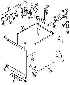 Cabinet Diagram and Parts List for LAT7334ABL  Maytag Washer