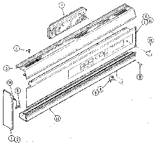 Control Panel Diagram and Parts List for W156  Jenn-Air Wall Oven