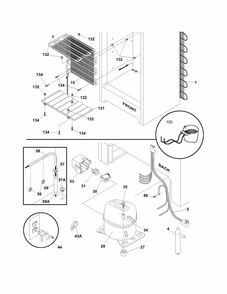 System Diagram and Parts List for FMR12  Crosley Freezer