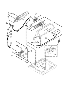 Console And Dispenser Parts Diagram and Parts List for 4KMVWX505BW0  Maytag Washer