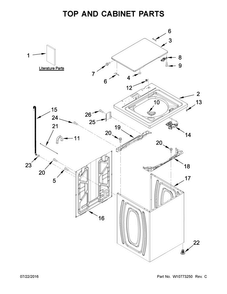Part Location Diagram of W10063032 Whirlpool ENERGY GUIDE