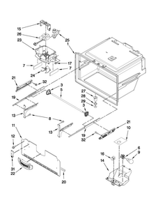 Freezer Liner Parts Diagram and Parts List for MFI2067AES11  Maytag Refrigerator