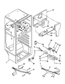 Liner Parts Diagram and Parts List for A8TXNGFXW01  Amana Refrigerator