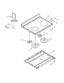Cooktop Parts Diagram and Parts List for MER8650ES0  Maytag Range