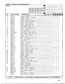 Freezer Compartment Page 2 Diagram and Parts List for HMG-22912-0C  Admiral Refrigerator