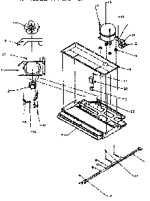 Compressor Compartment Diagram and Parts List for TS18RB-P1158407W  Amana Refrigerator