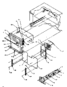 Evaporator Area Diagram and Parts List for TG18R3L-P1181711WL  Amana Refrigerator