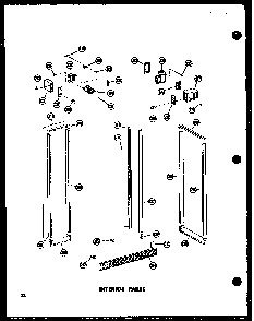 Interior Parts Diagram and Parts List for SD19W-C-P60340-36WC  Amana Refrigerator