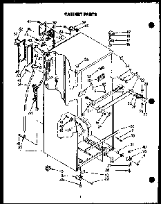 Cabinet Parts Diagram and Parts List for GFS165 MN10 Caloric Refrigerator